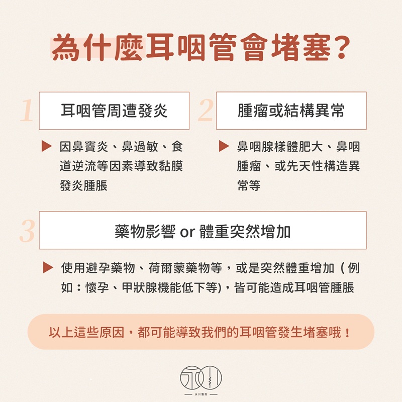 為何會耳咽管堵塞?手術如何治療?